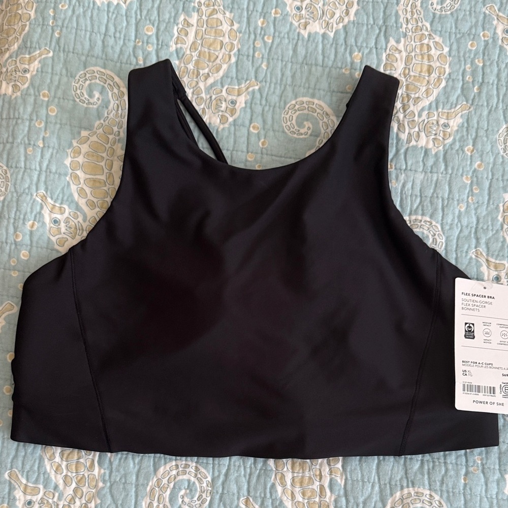 Athleta Flex Spacer Black Sports Bra